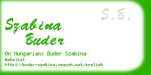 szabina buder business card